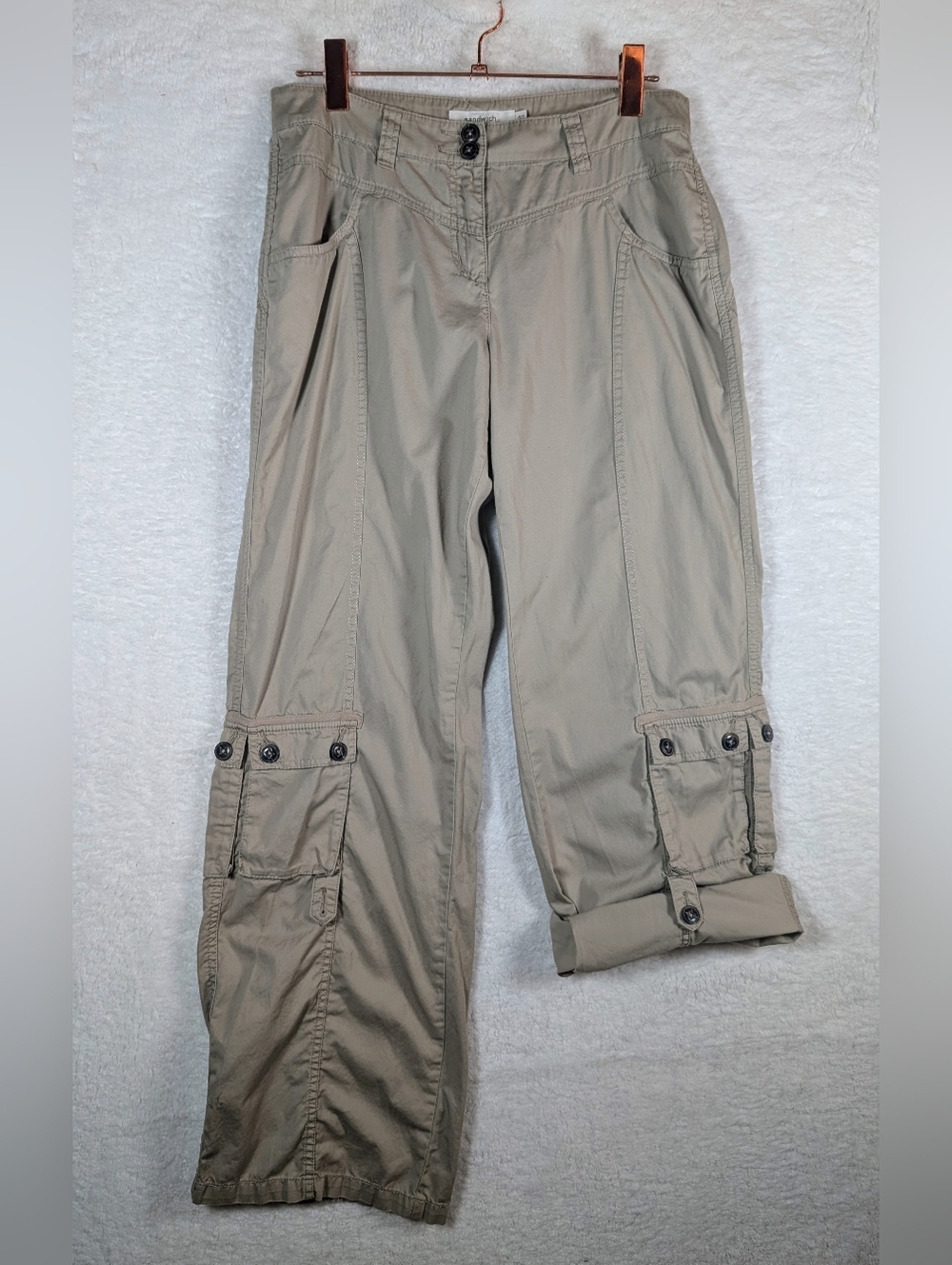 193-Sandwich_ Relaxed Cargo Pants in Beige